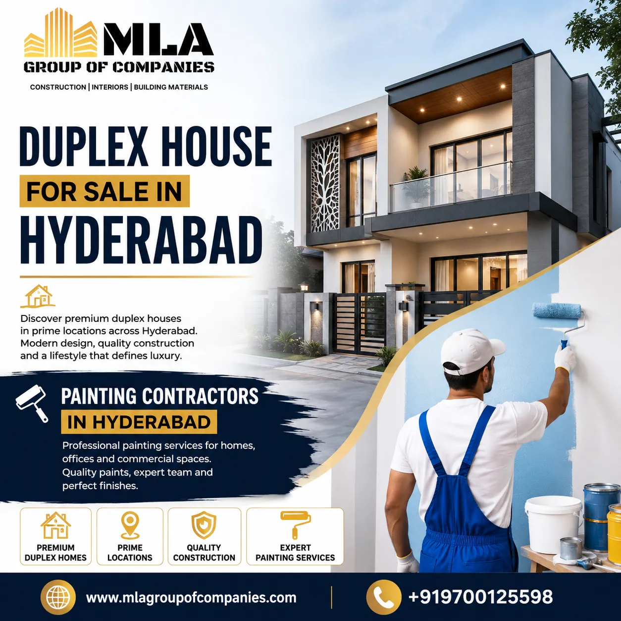 Duplex House for Sale in Hyderabad & Painting Contractors in Hyderabad – Complete Guide for Home Buyers and Homeowners