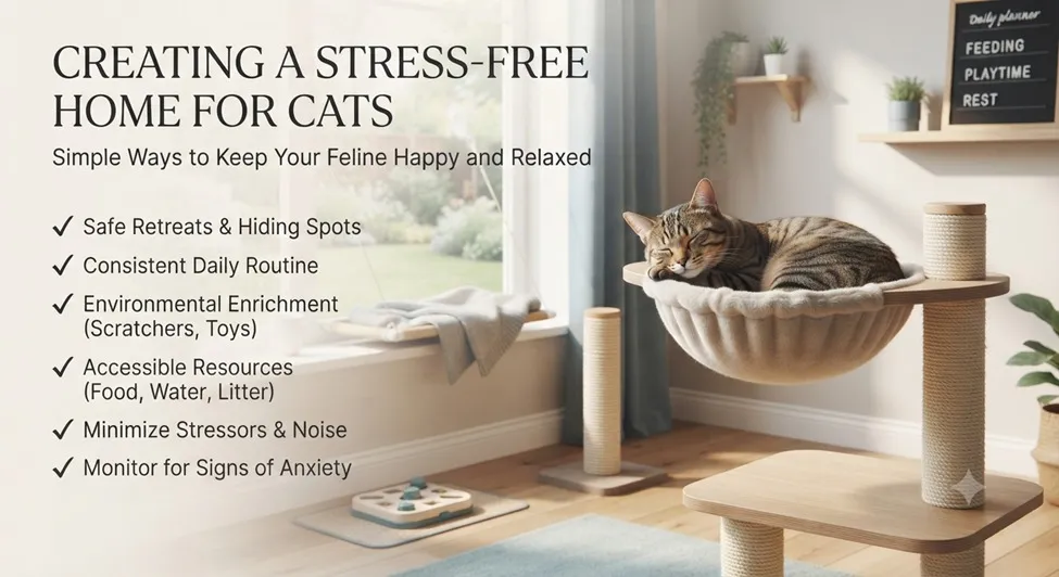 Creating a Stress-Free Home for Cats: Simple Ways to Keep Your Feline Happy and Relaxed