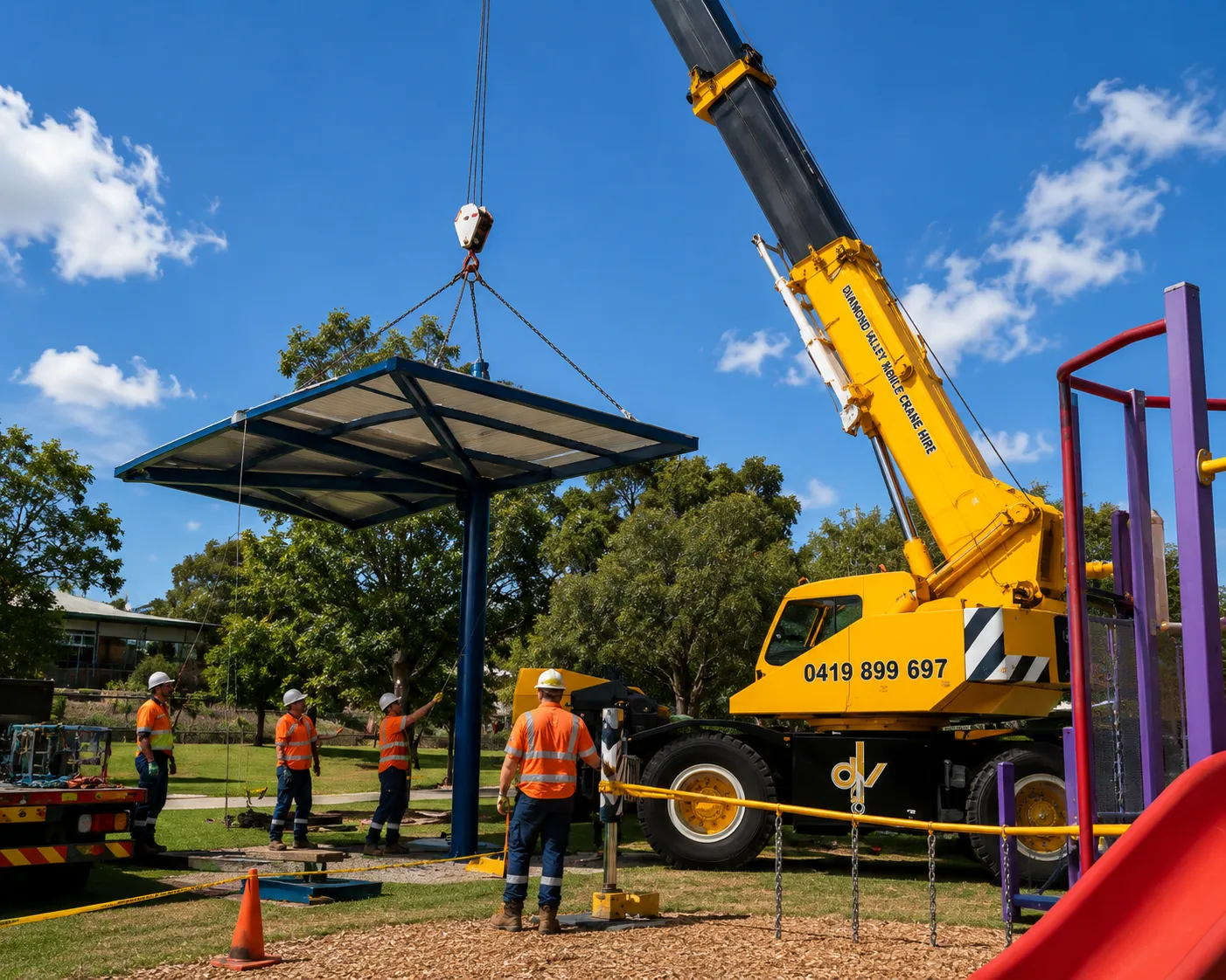 Crane Solar Panel Install and Plant Hire Done Safely in Melbourne