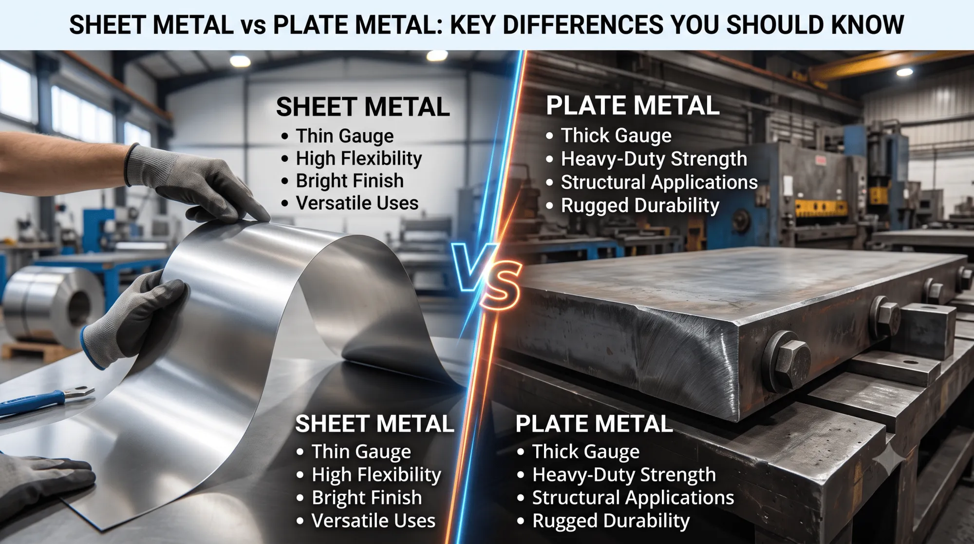 Sheet Metal vs Plate Metal: Key Differences You Should Know