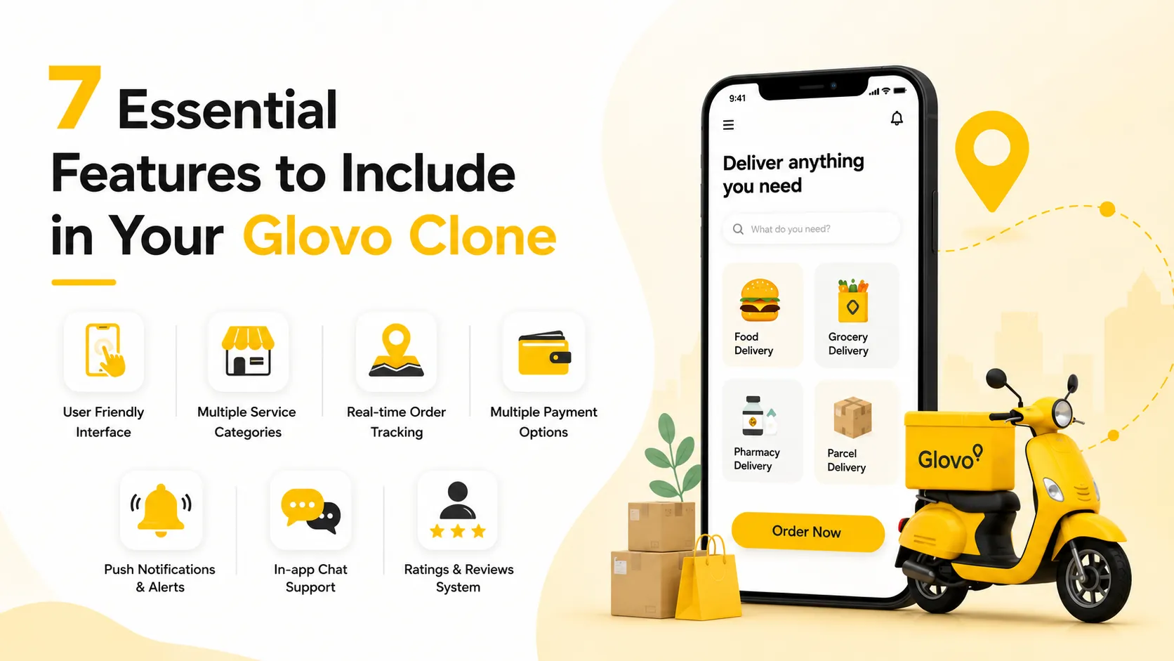7 Essential Features to Include in Your Glovo Clone
