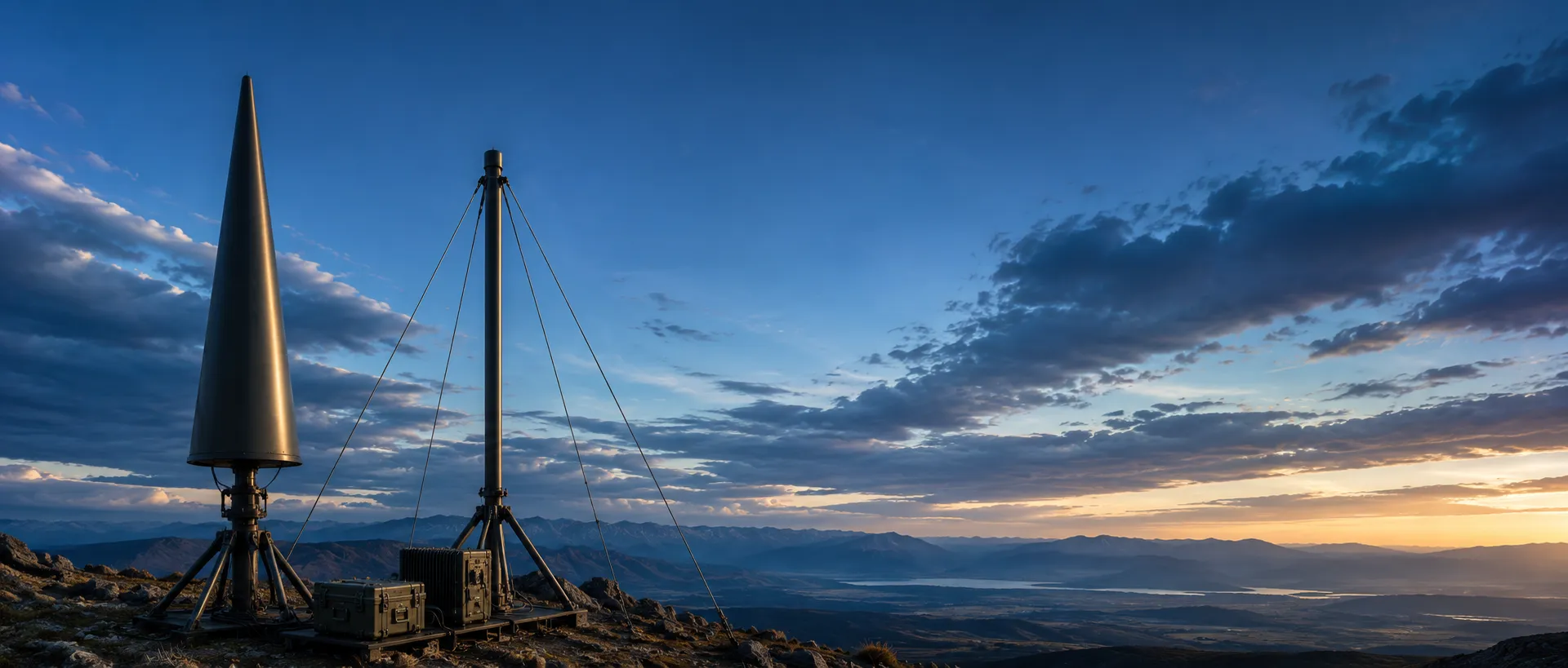HF Broadband and Conical Monopole Antennas for Long-Range Communication