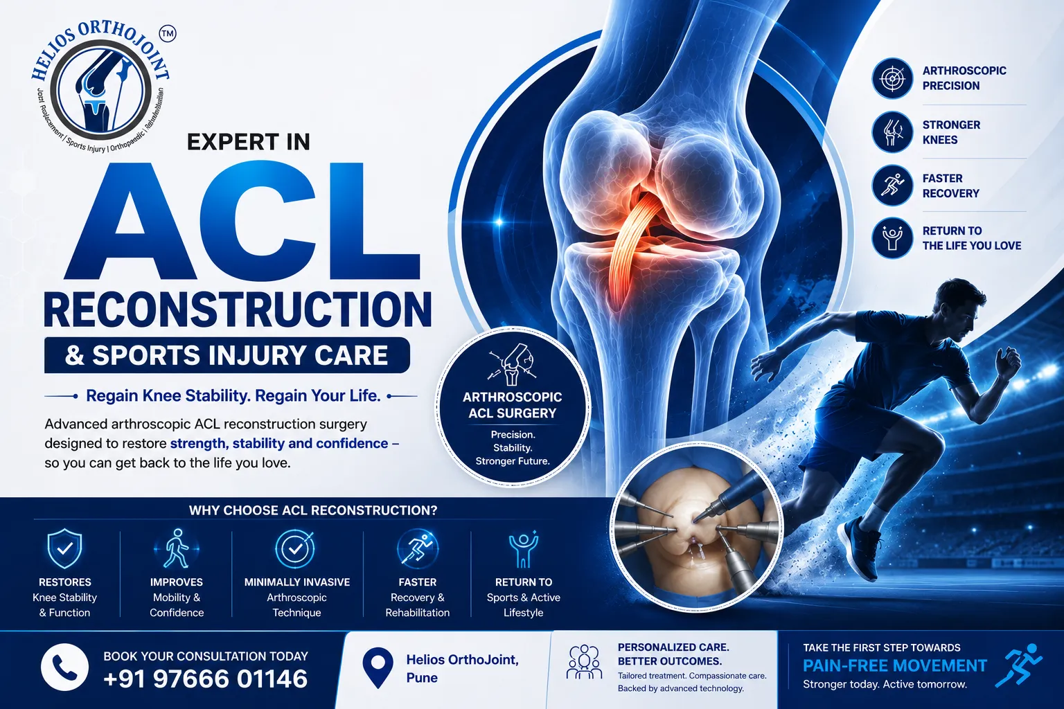 ACL Reconstruction Surgery in Pune: Restore Knee Stability with Advanced Arthroscopic Treatment