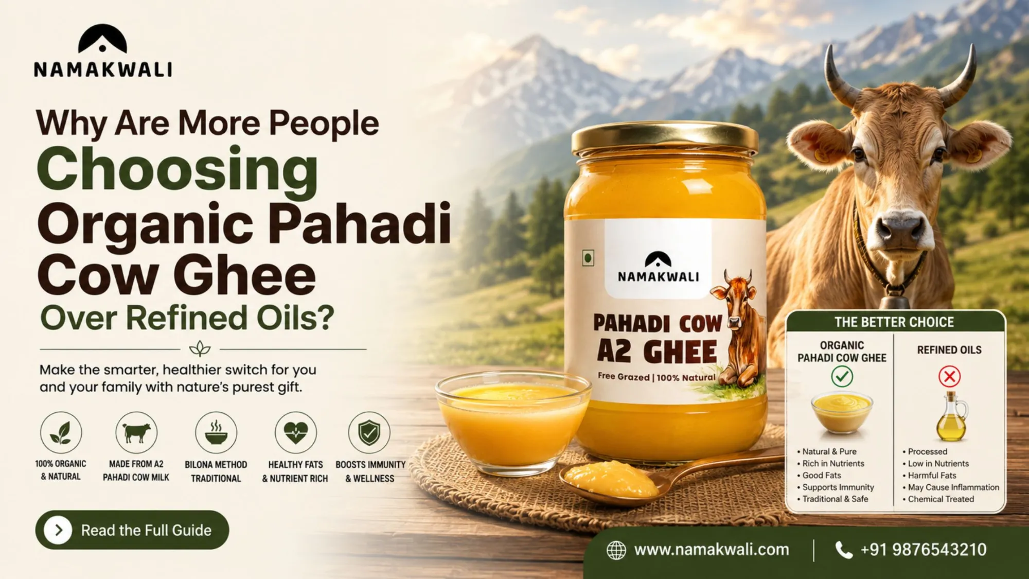 Why Are More People Choosing Organic Pahadi Cow Ghee Over Refined Oils?