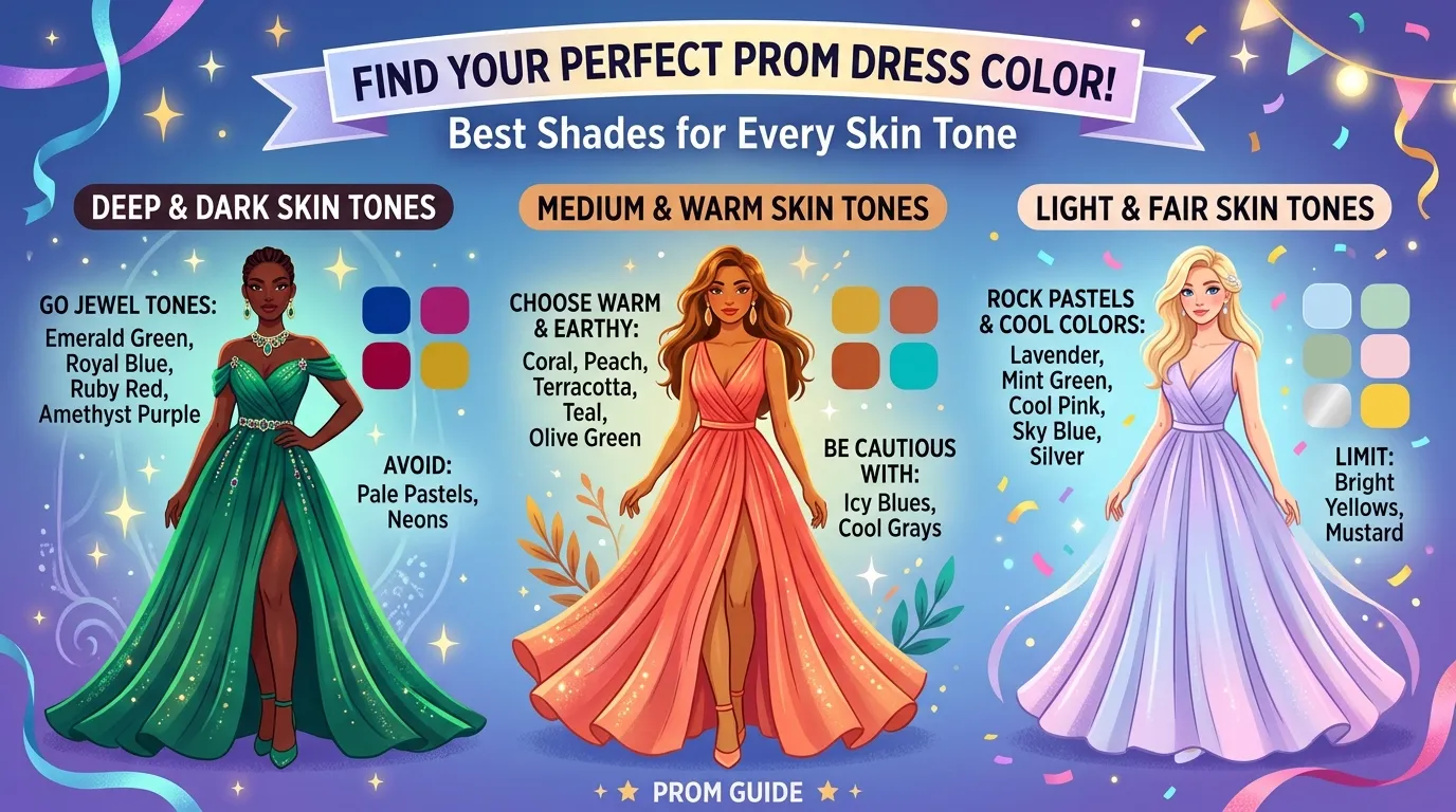 Best Prom Dress Colors for Your Skin Tone
