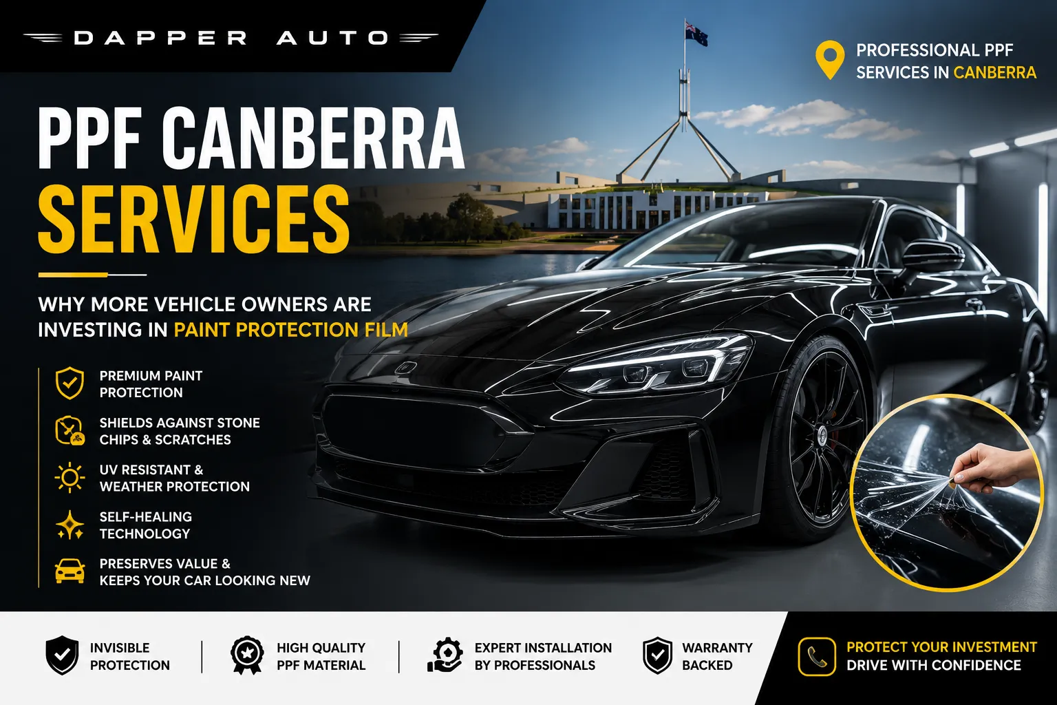 PPF Canberra Services: Why More Vehicle Owners Are Investing in Paint Protection Film