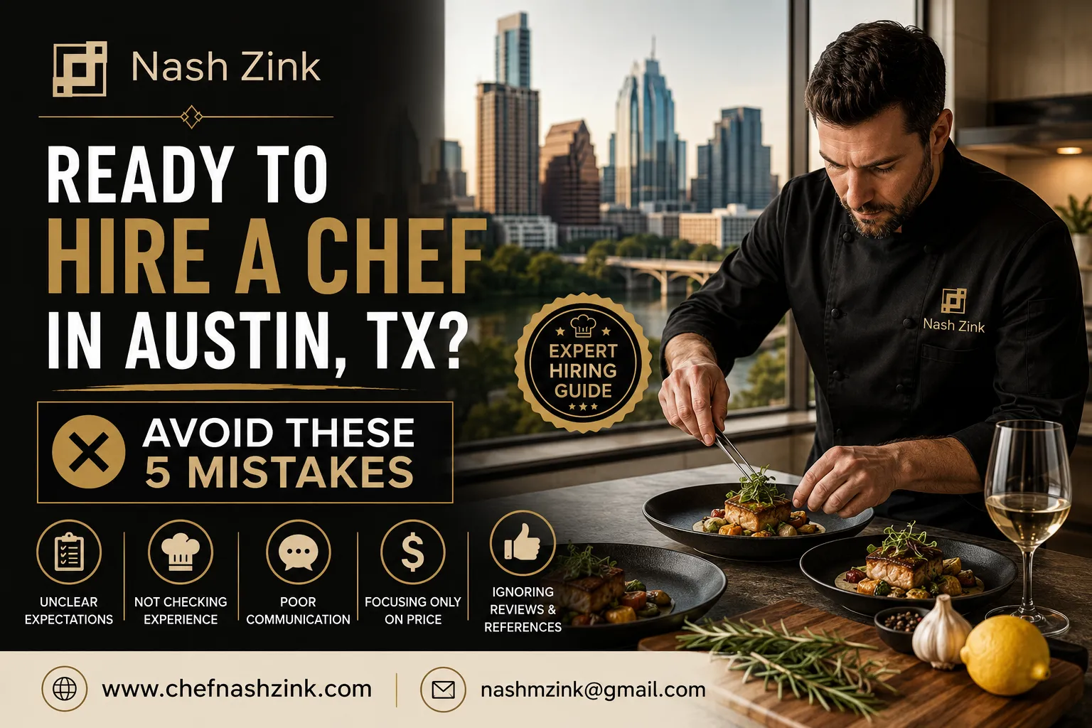 Ready to hire a chef in Austin, TX? Avoid These 5 Mistakes