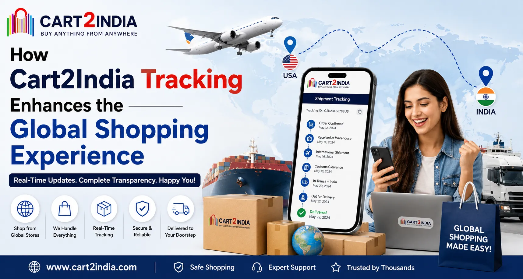 How Cart2India Tracking Enhances the Global Shopping Experience