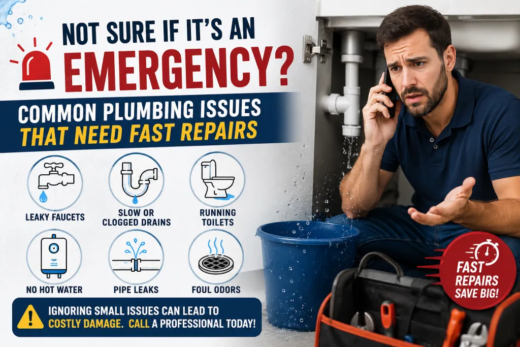 Not Sure If It’s an Emergency? Common Plumbing Issues That Need Fast Repairs