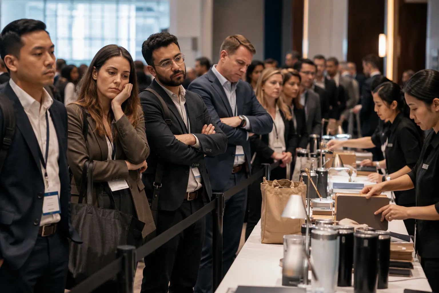 Why do long lines ruin an onsite gifting experience?
