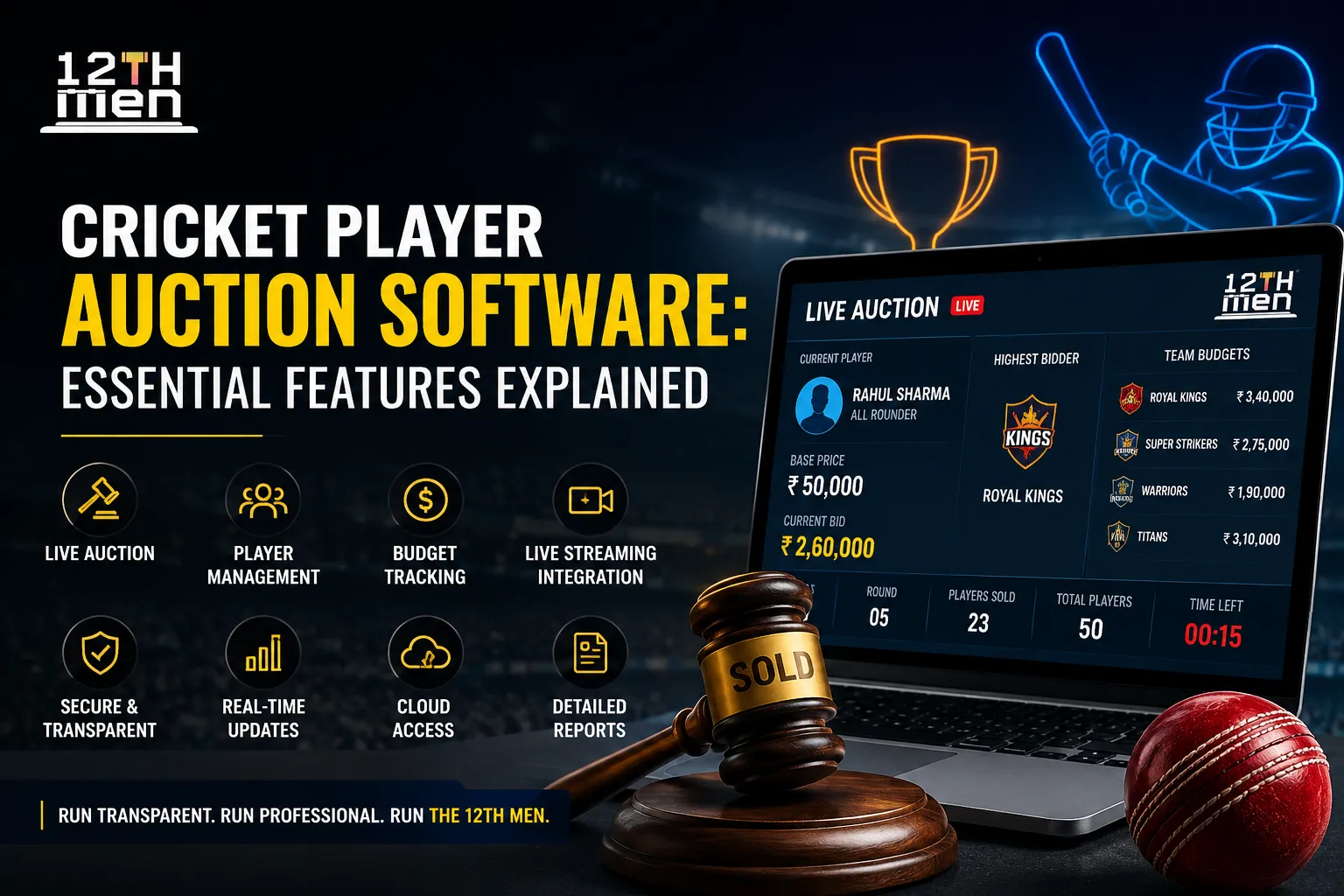 Cricket Player Auction Software: Essential Features Explained