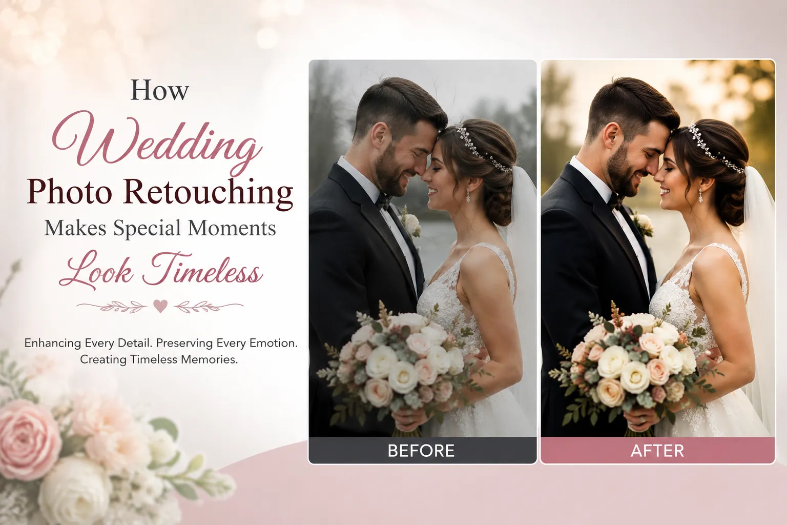 How Wedding Photo Retouching Makes Special Moments Look Timeless