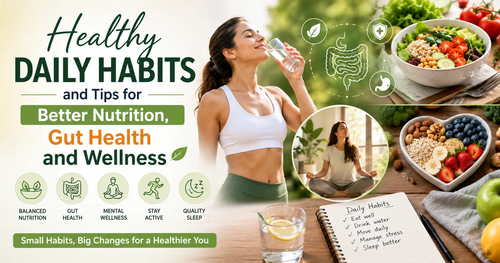 Healthy Daily Habits and Tips for Better Nutrition, Gut Health and Wellness
