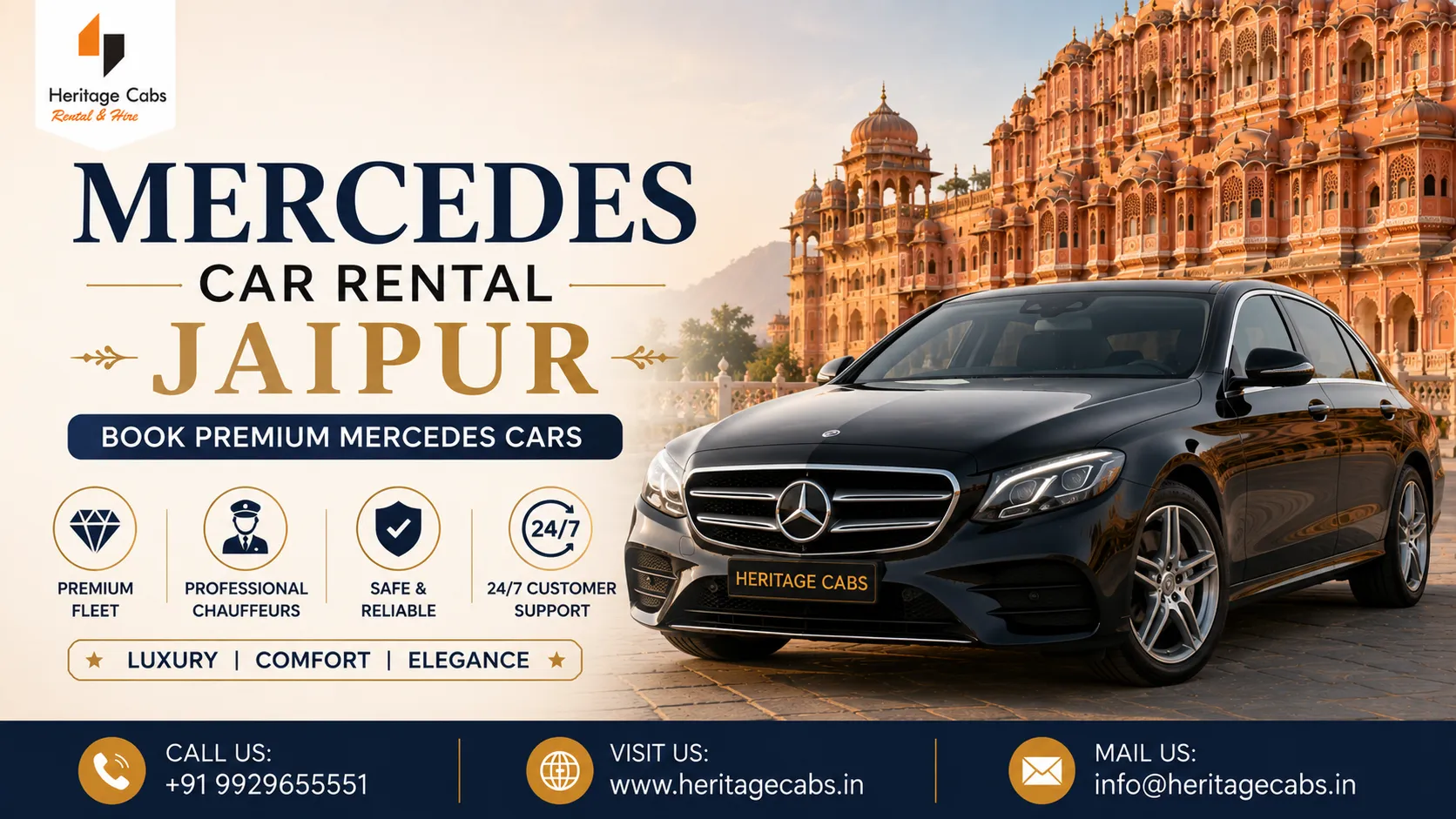Mercedes Car Rental Jaipur | Book Premium Mercedes Cars