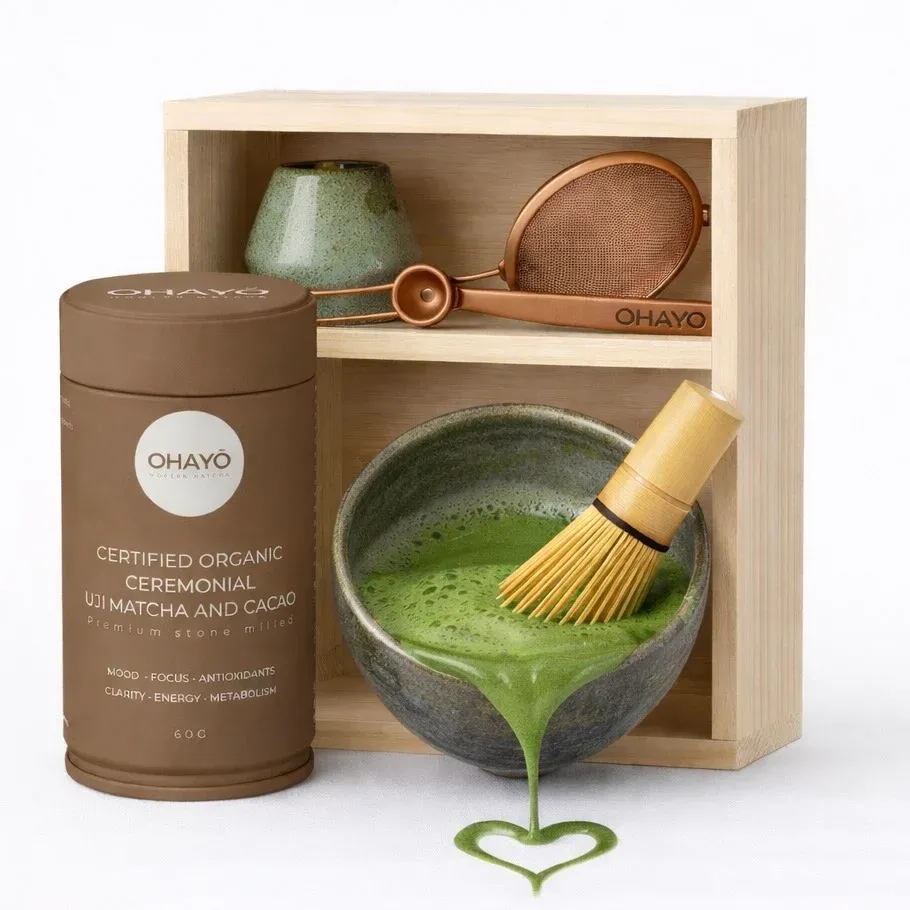 Best Organic Matcha Ritual Set with matcha for Everyday Energy and Focus | OHAYŌ Modern Matcha