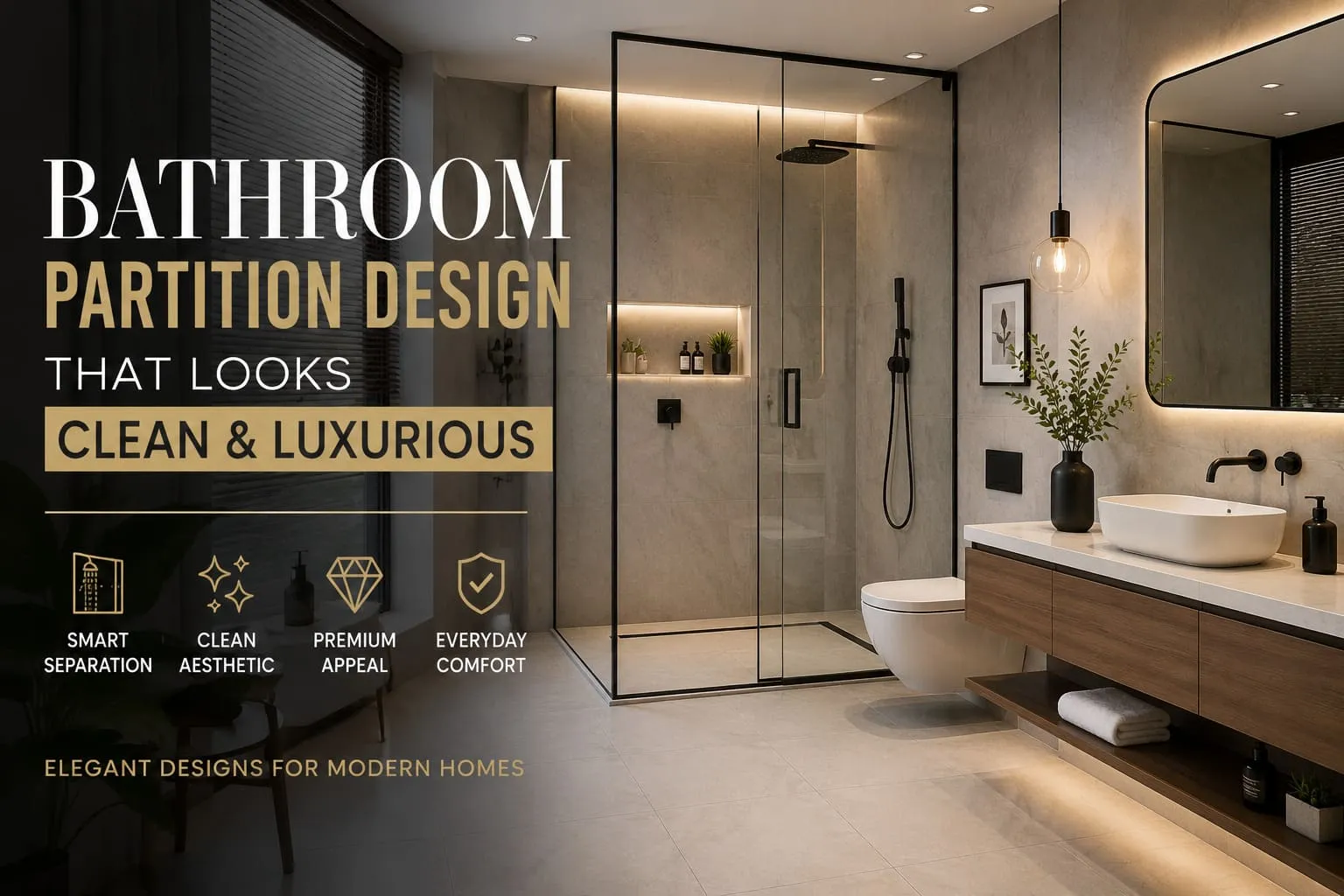 Bathroom Partition Design That Looks Clean & Luxurious