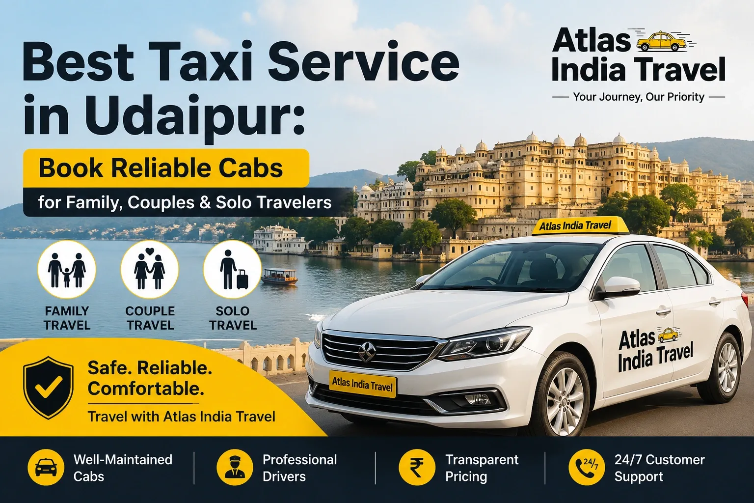 Best Taxi Service in Udaipur: Book Reliable Cabs for Family, Couples & Solo Travelers