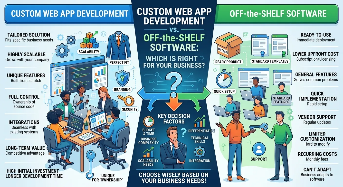 Custom Web App Development vs Off-the-Shelf Software: Which Is Right for Your Business?