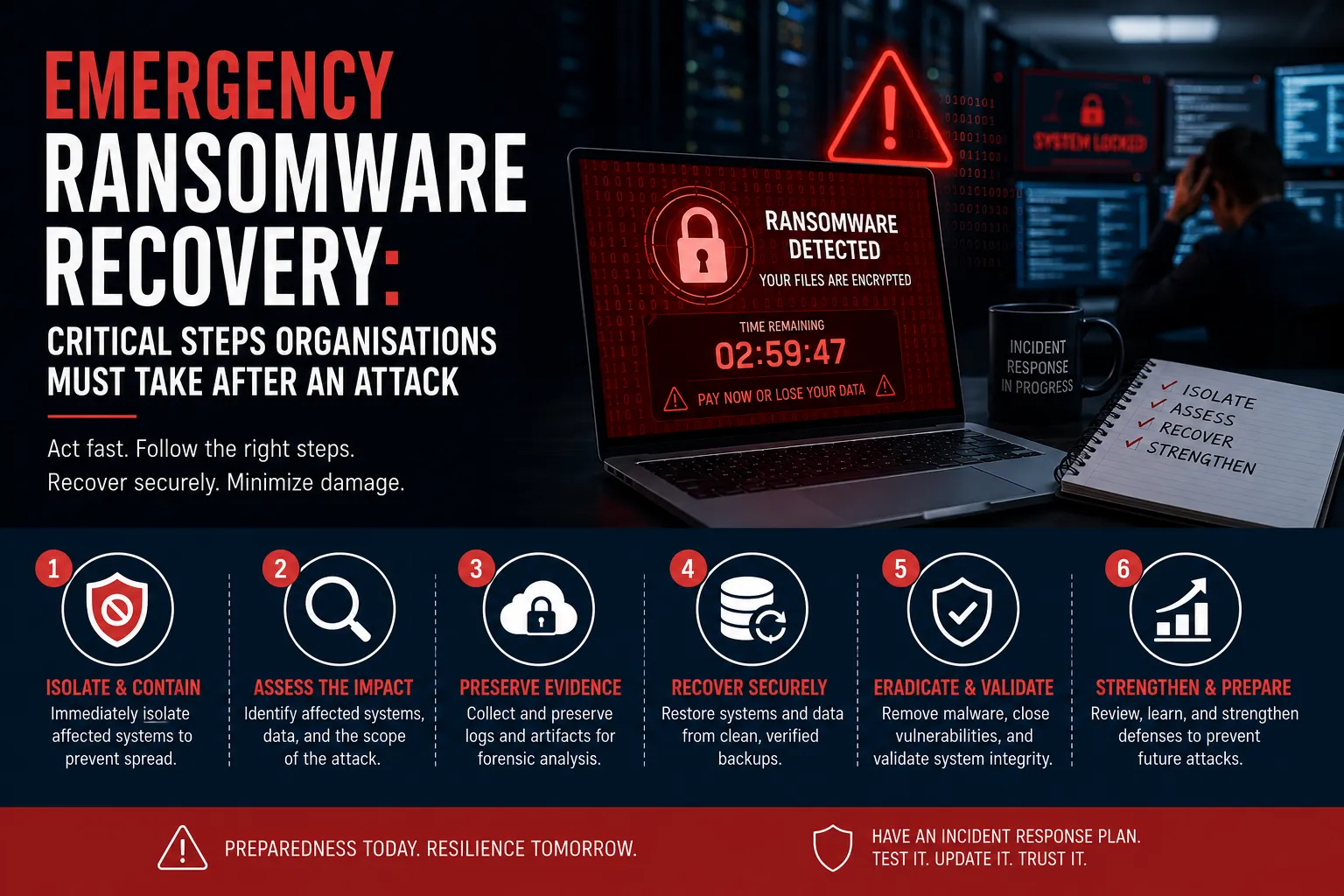 Emergency Ransomware Recovery: Critical Steps Organisations Must Take After an Attack