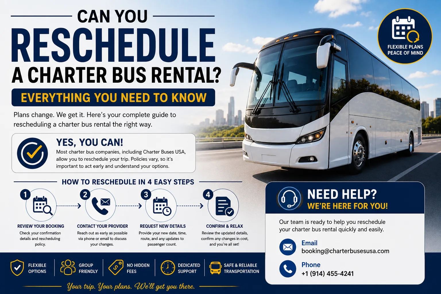 Can You Reschedule a Charter Bus Rental? Everything You Need to Know