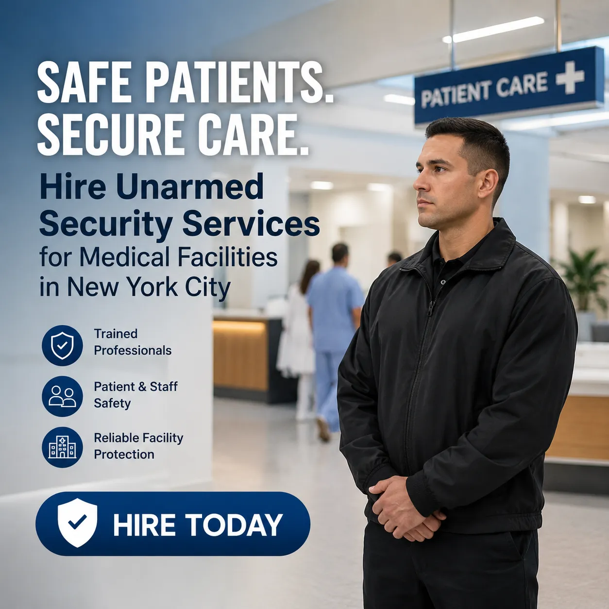 How to Hire Unarmed Security Services for Medical Facilities in New York City?