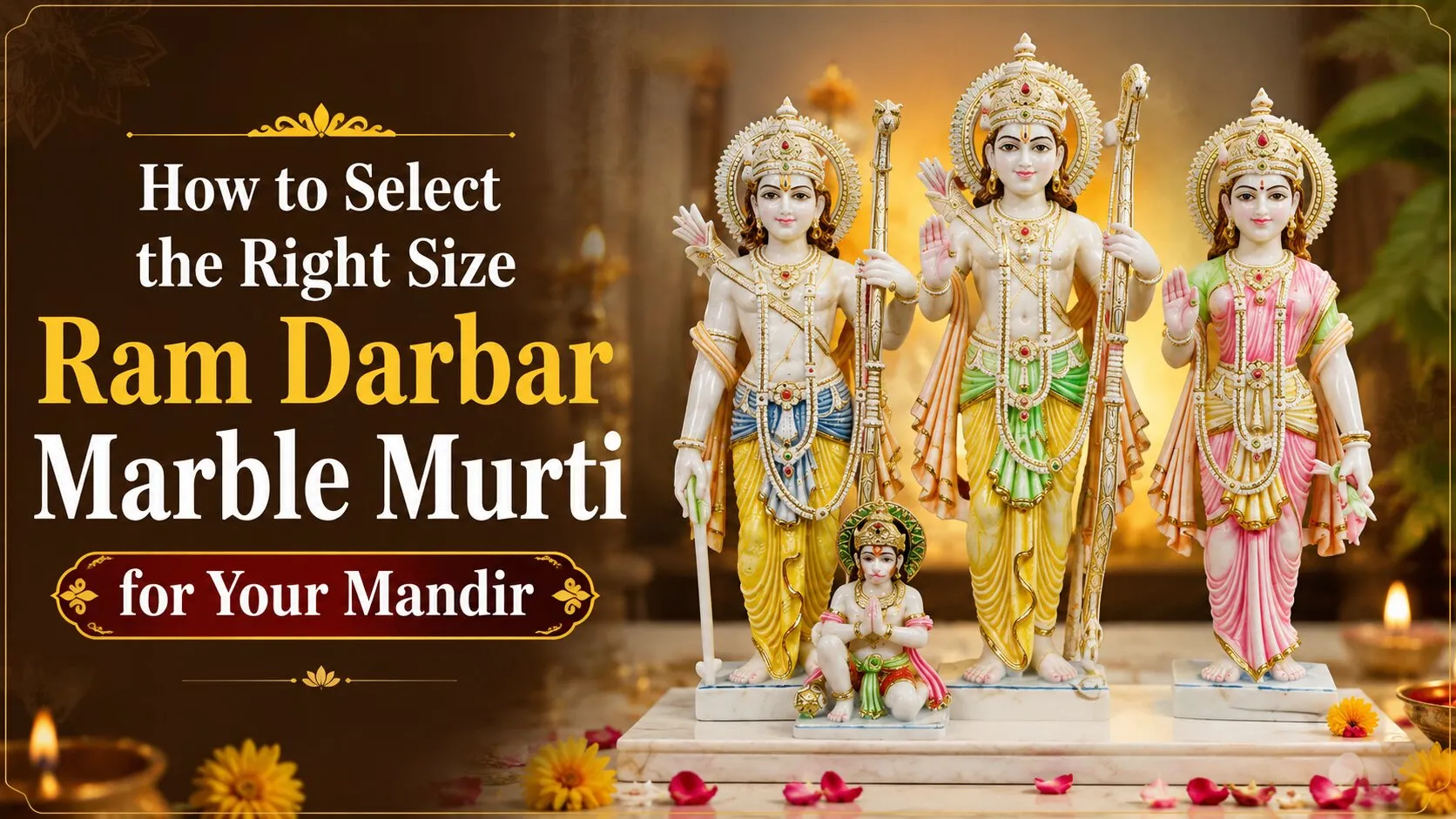 How to Select the Right Size Ram Darbar Marble Murti for Your Mandir