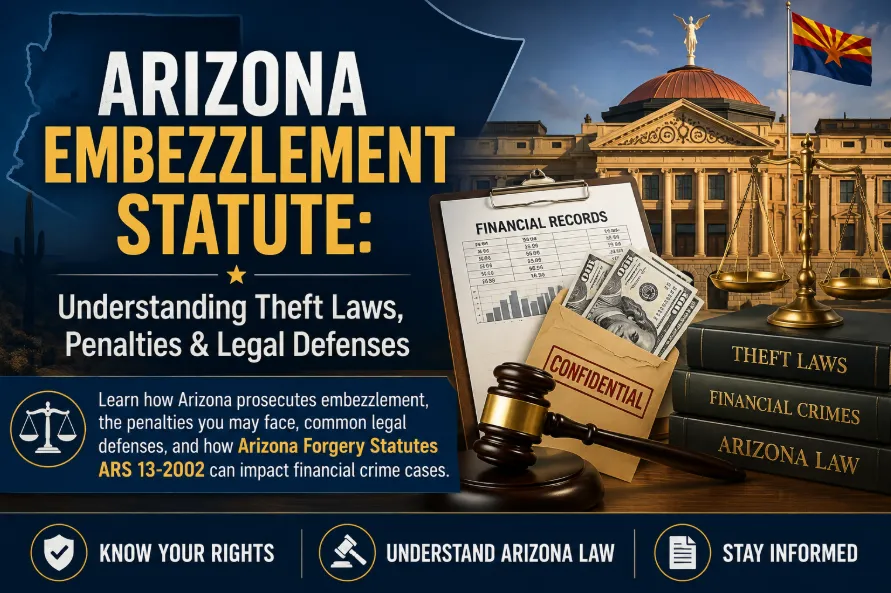 Arizona Embezzlement Statute Explained: Laws, Penalties, and Legal Defenses