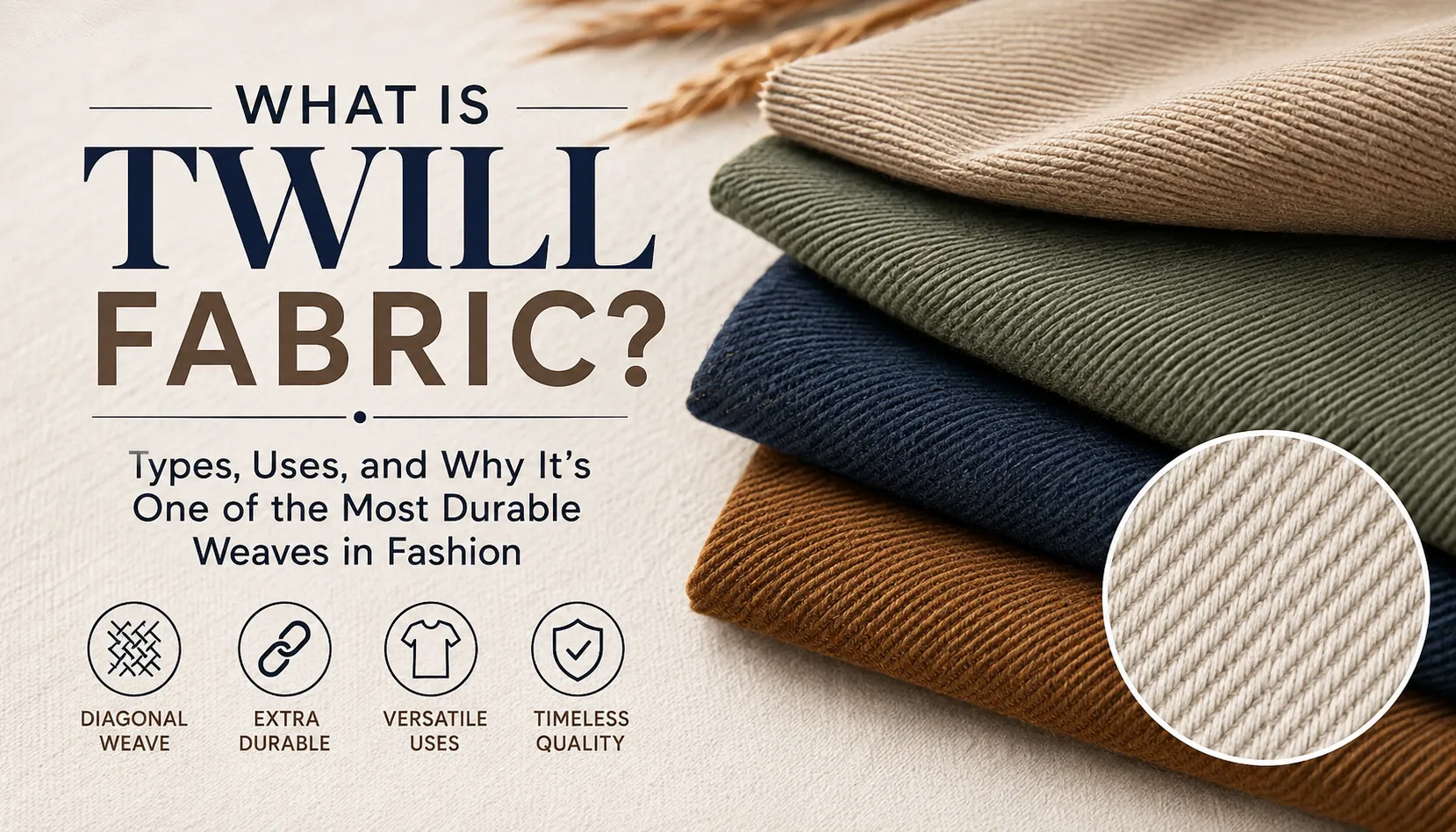 What Is Twill Fabric? Types, Uses, and Why It's One of the Most Durable Weaves in Fashion