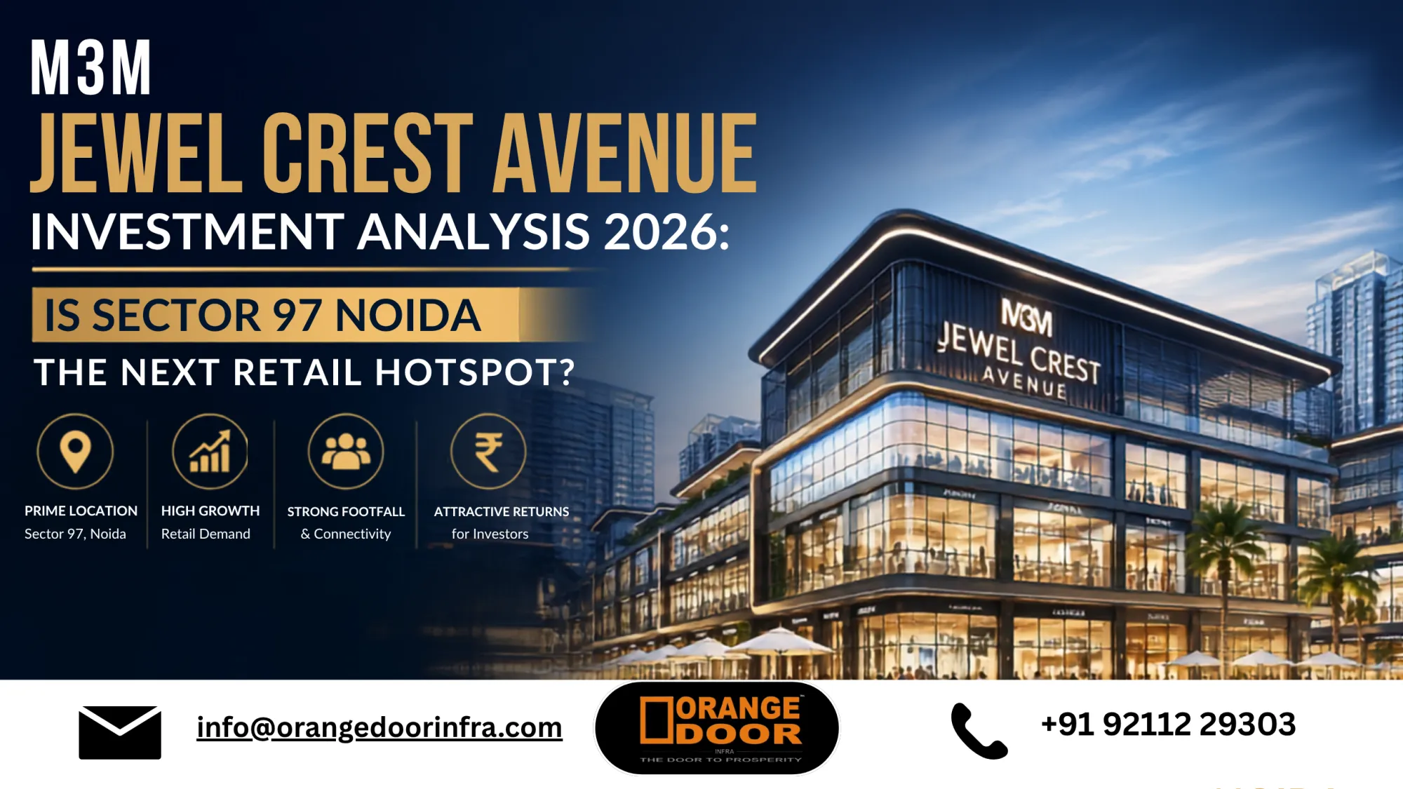 M3M Jewel Crest Avenue Investment Analysis 2026: Is Sector 97 Noida the Next Retail Hotspot?