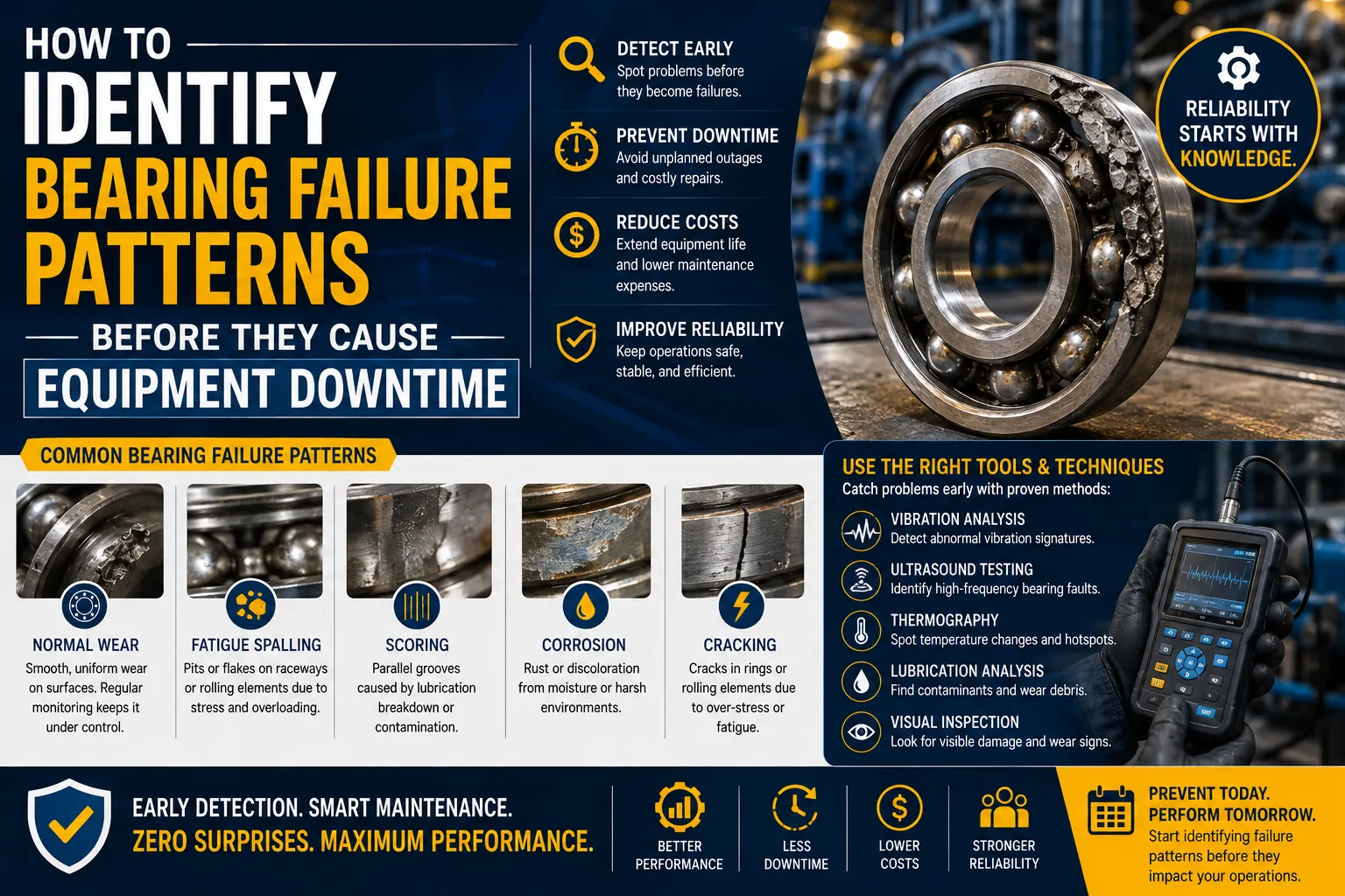 How to Identify Bearing Failure Patterns Before They Cause Equipment Downtime
