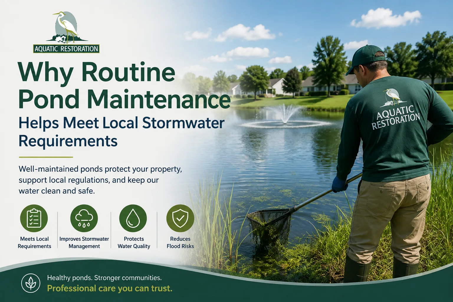 Why Routine Pond Maintenance Helps Meet Local Stormwater Requirements