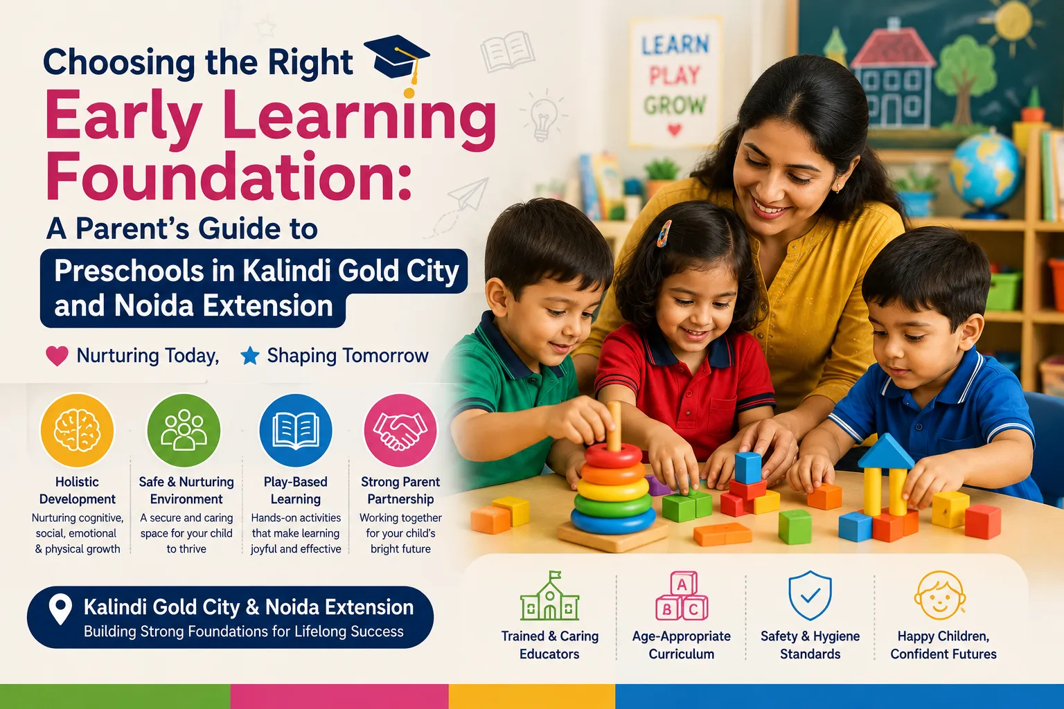 Choosing the Right Early Learning Foundation: A Parent's Guide to Preschools in Kalindi Gold City and Noida Extension
