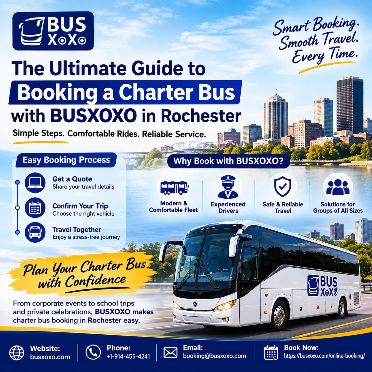 The Ultimate Guide to Booking a Charter Bus with BUSXOXO in Rochester