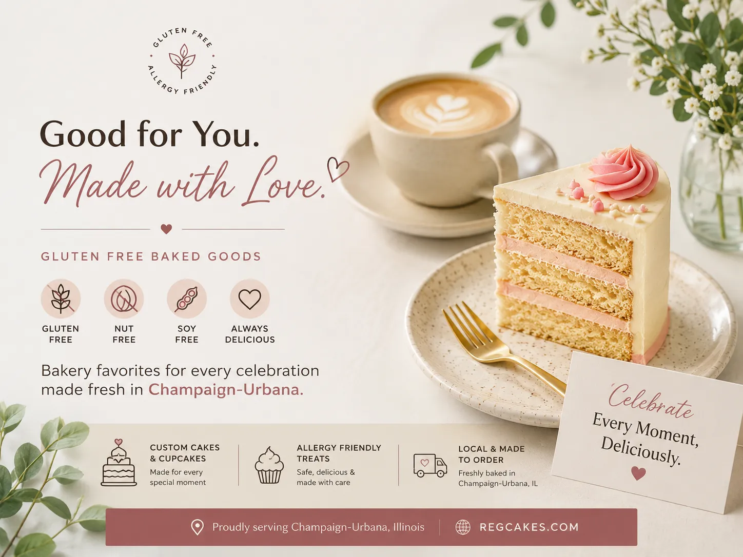 Which Bakery in Champaign IL Has Fresh Gluten Free Desserts?