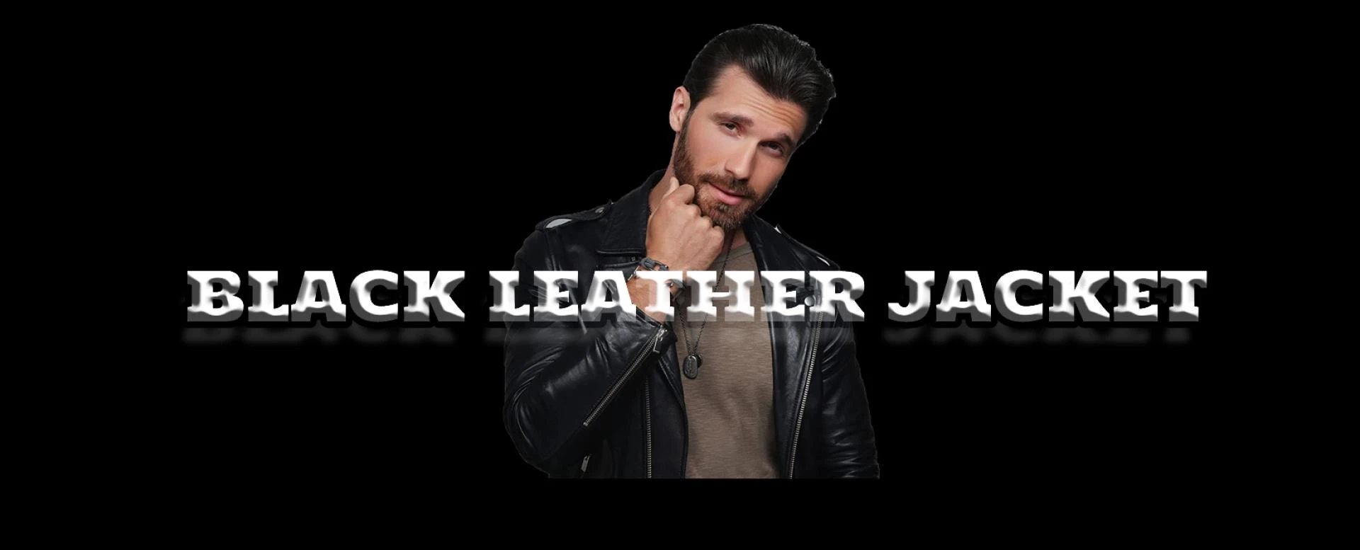 What are some styling tips for a black leather jacket for men?