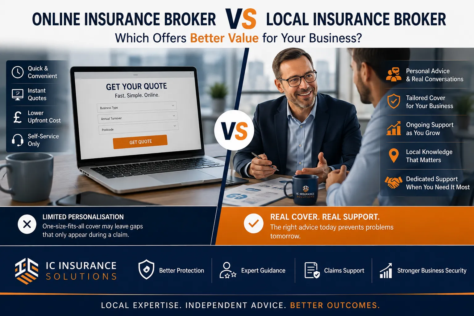 How to Choose a Local Insurance Broker vs Online Insurance Broker in the UK