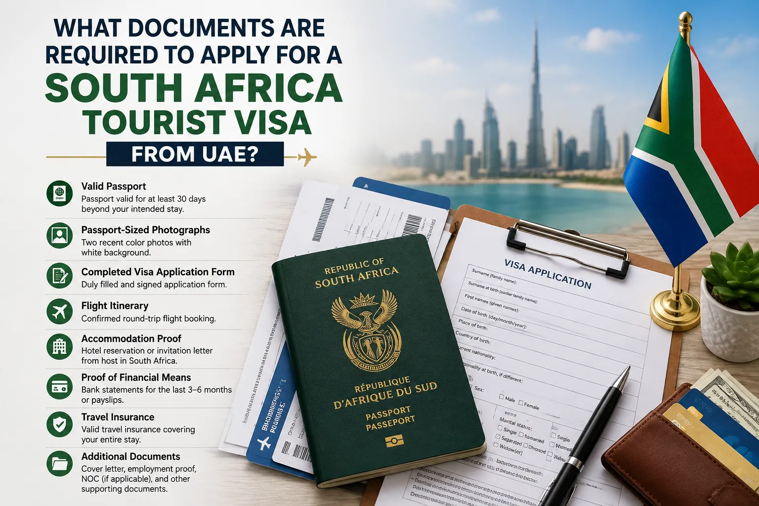 What Documents Are Required to Apply for a South Africa Tourist Visa from UAE?