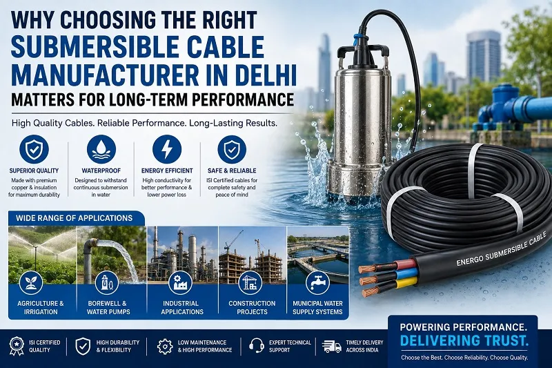 Why Choosing the Right Submersible Cable Manufacturer in Delhi Matters for Long-Term Performance