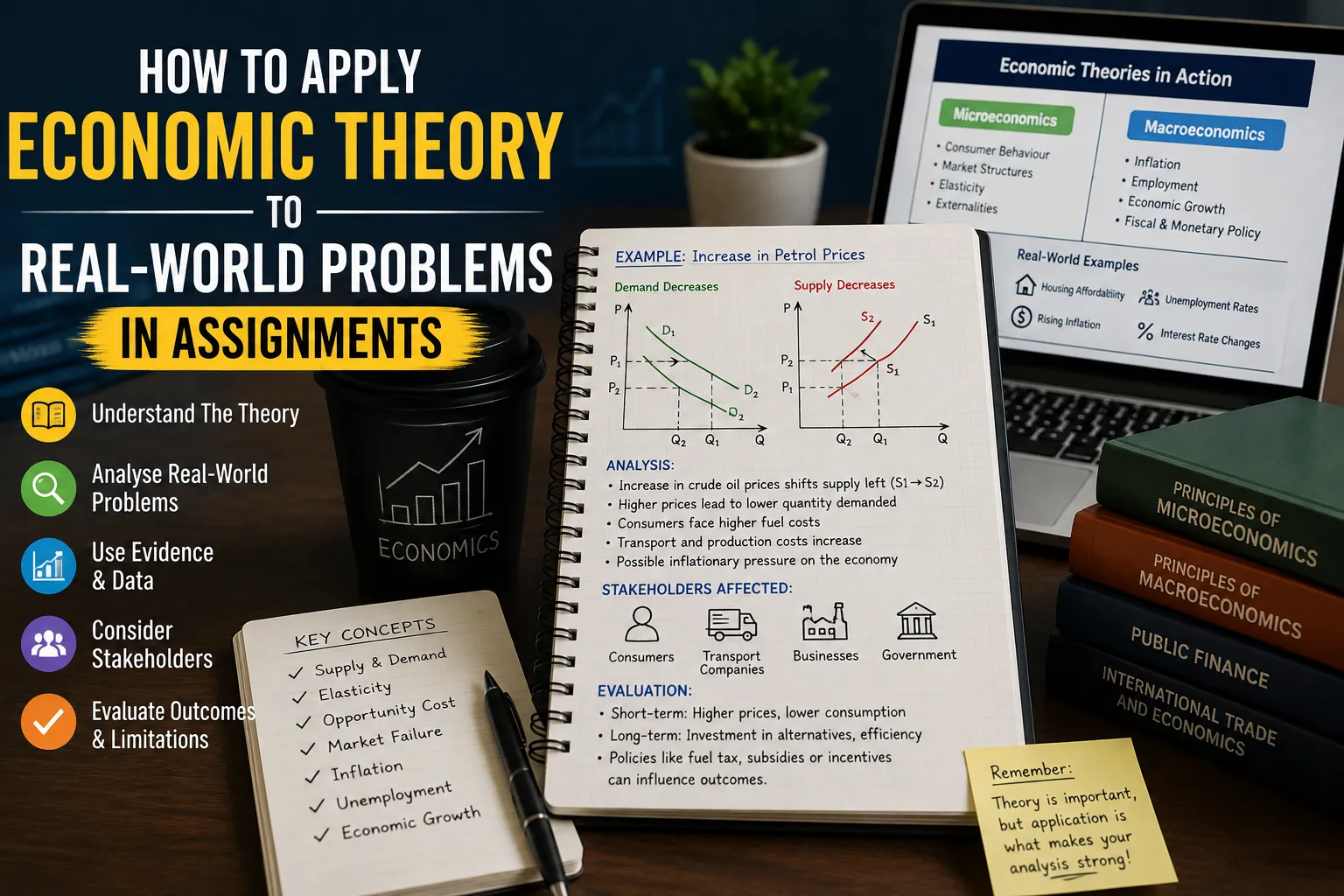 Applying economic theory to real-world problems through data, analysis, and practical examples.