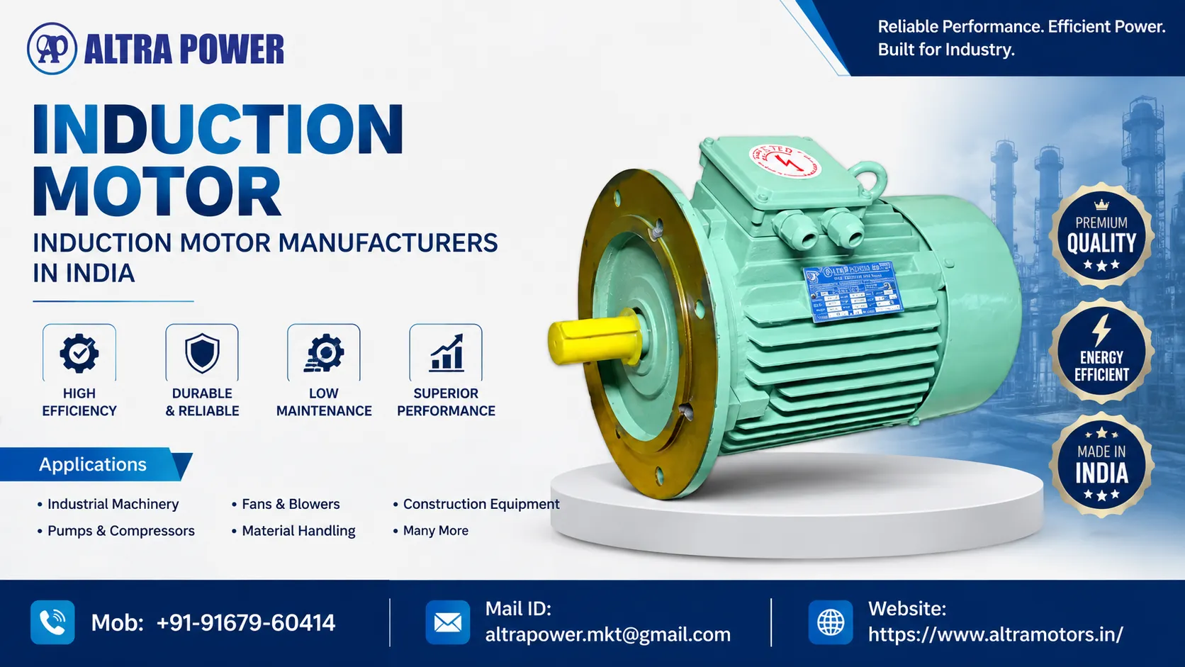 Best Induction Motor Manufacturers in India for Industry