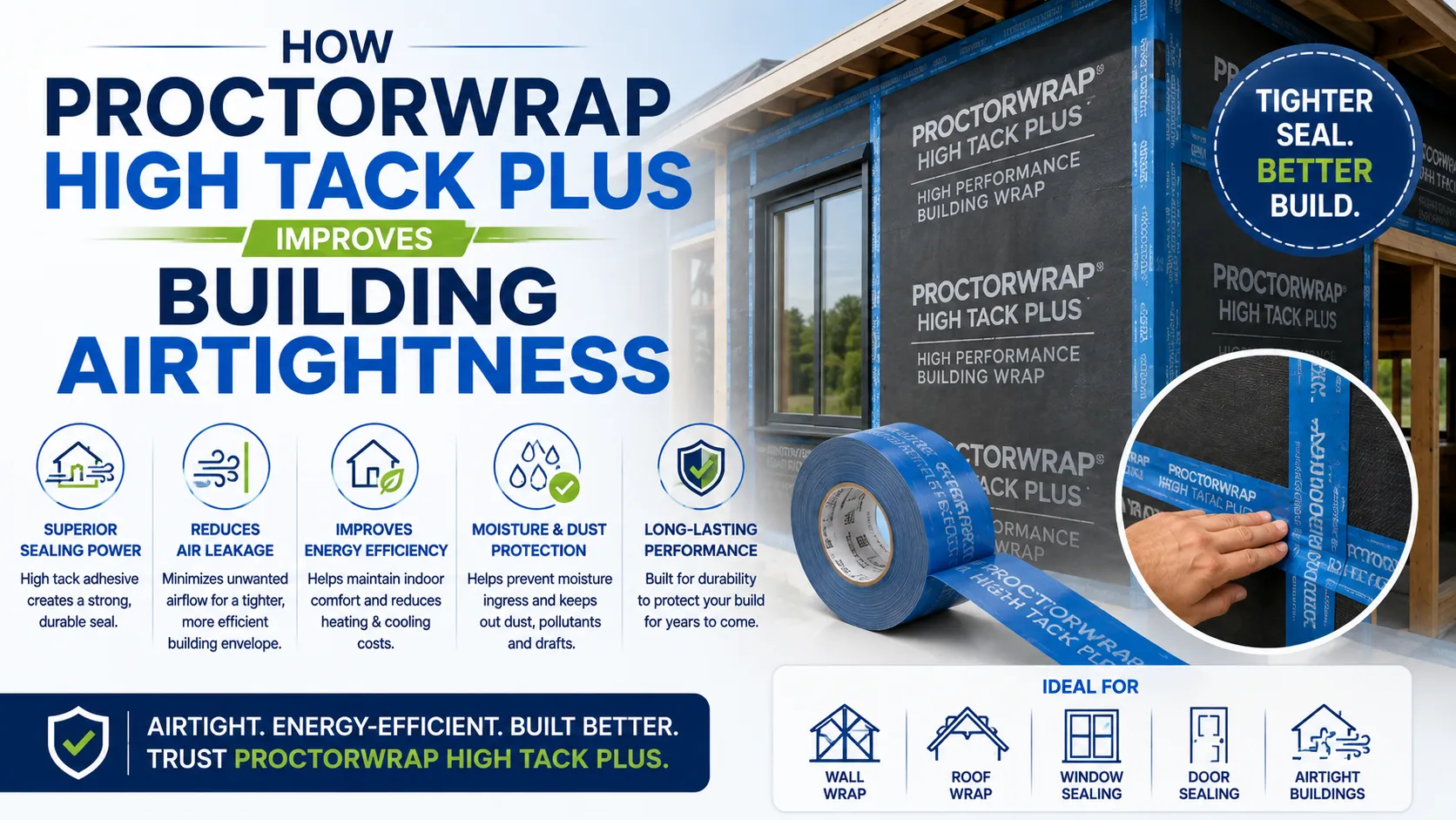 How Proctorwrap High Tack Plus Improves Building Airtightness