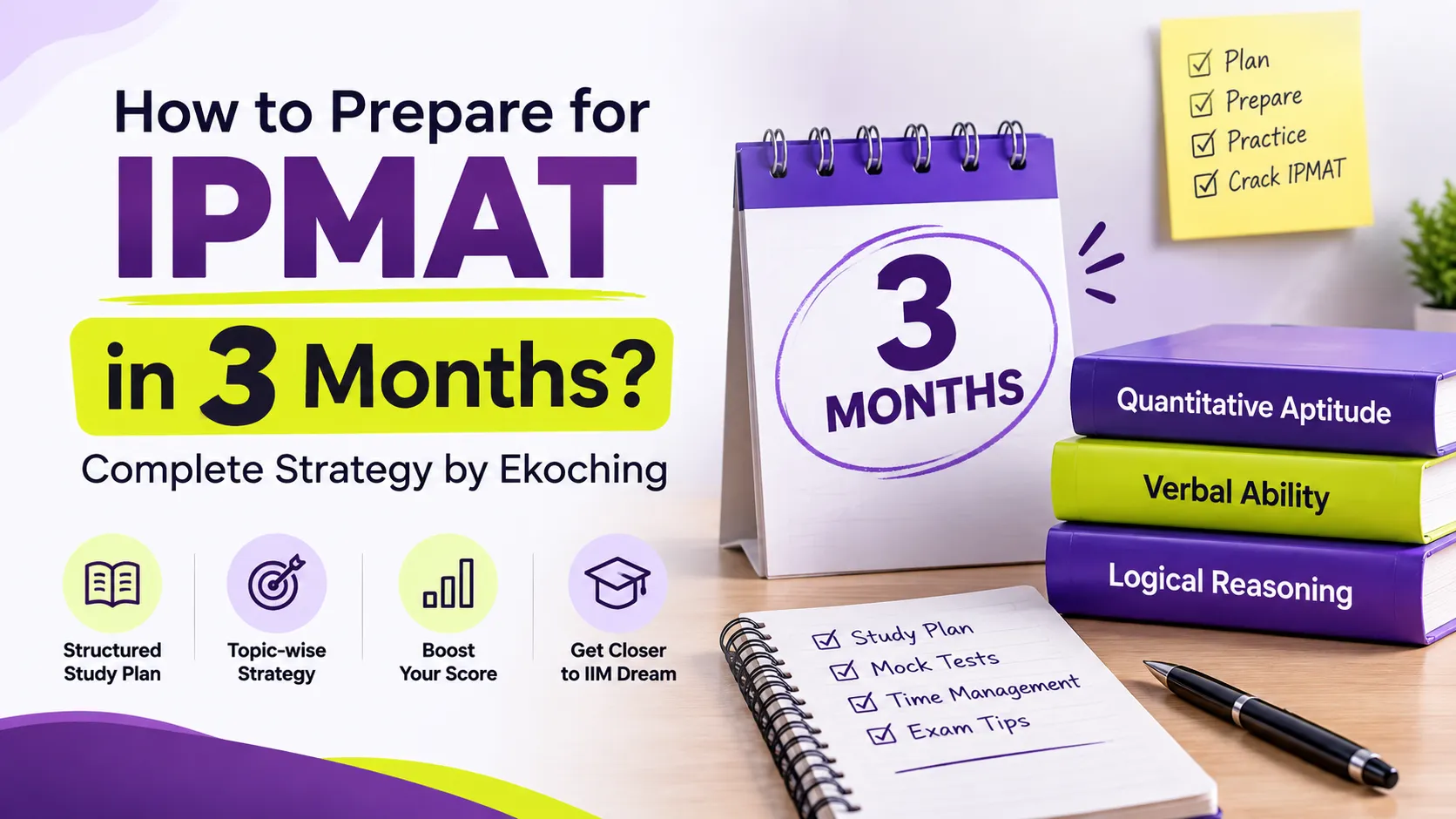 How to Prepare for IPMAT in 3 Months? Complete Strategy by Ekoching