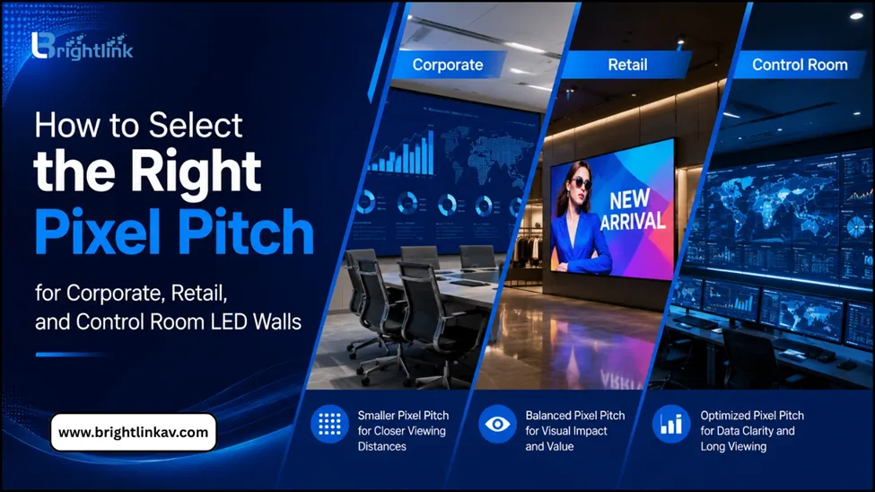 How to Select the Right Pixel Pitch for Corporate, Retail, and Control Room LED Walls