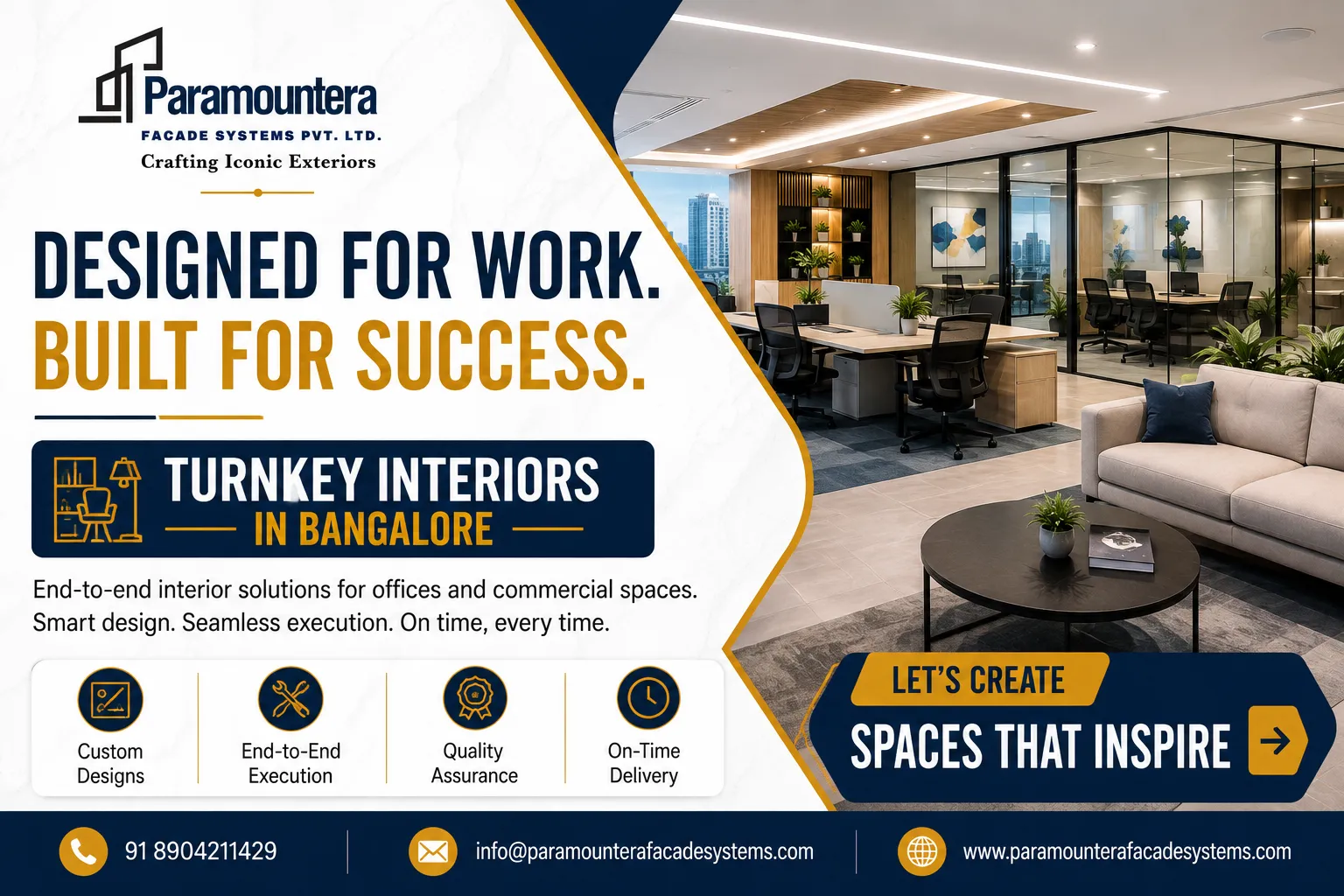 Turnkey Interiors in Bangalore