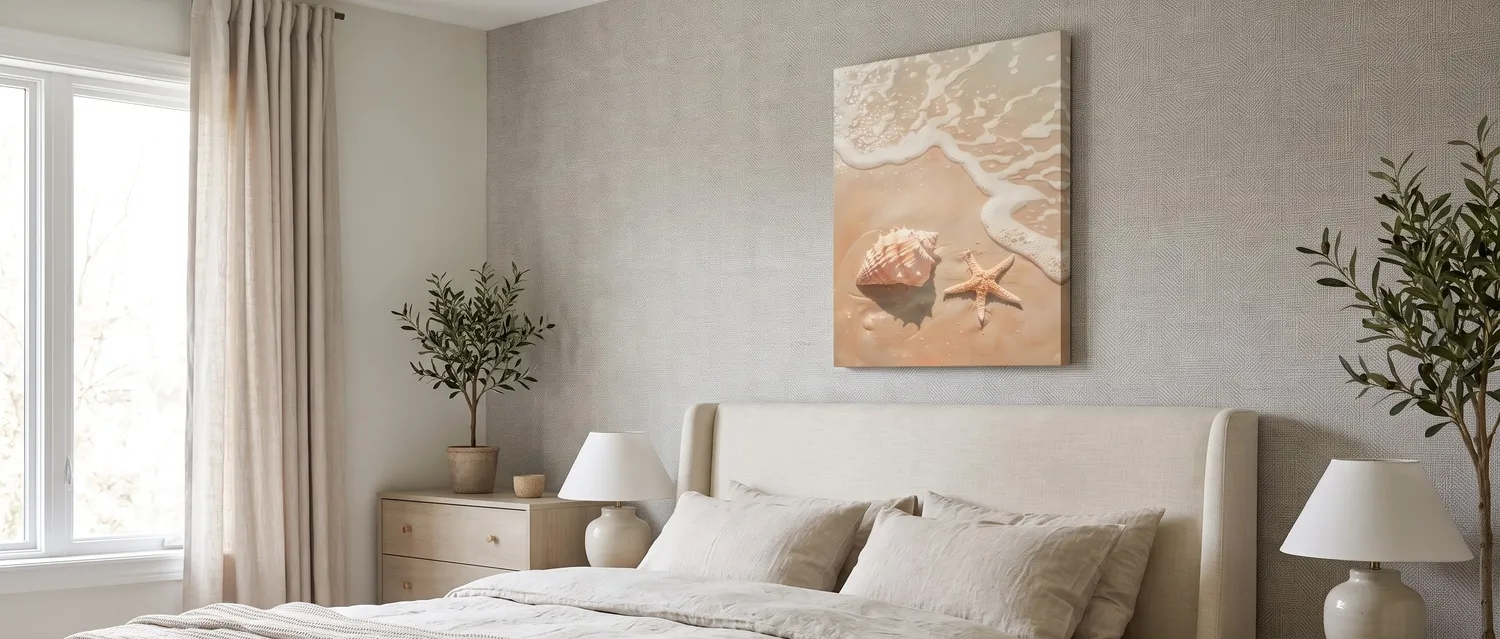 Wake to the Waves: How Calming Beach Art Turns a Bedroom Into a Coastal Retreat
