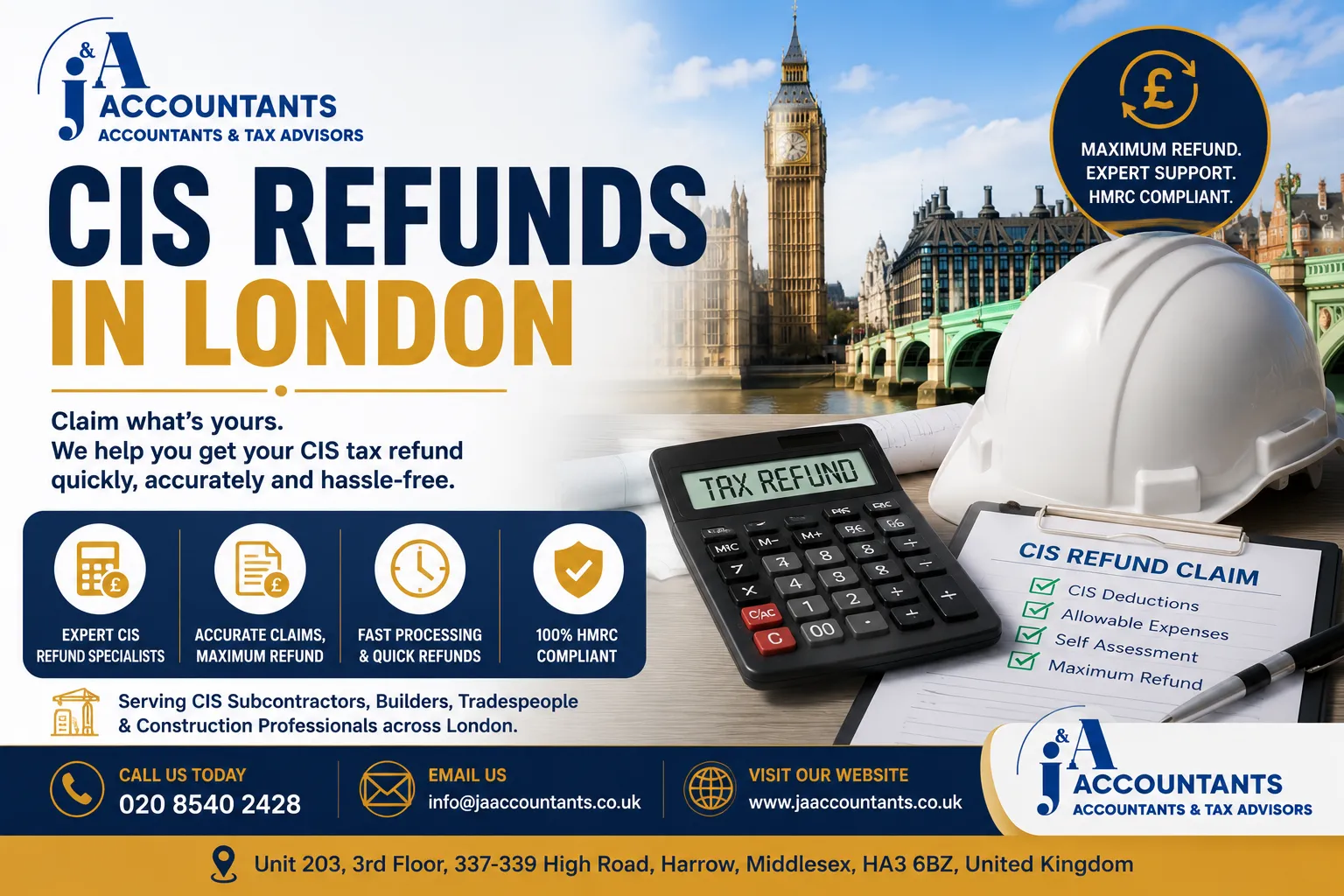 CIS Refunds in London: A Complete Guide to Maximising Your Construction Industry Scheme Tax Refund
