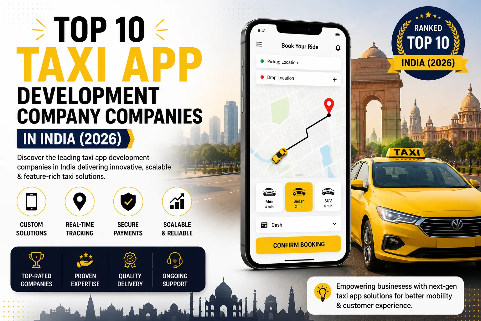 Top 10 Taxi App Development Company Companies in India (2026)