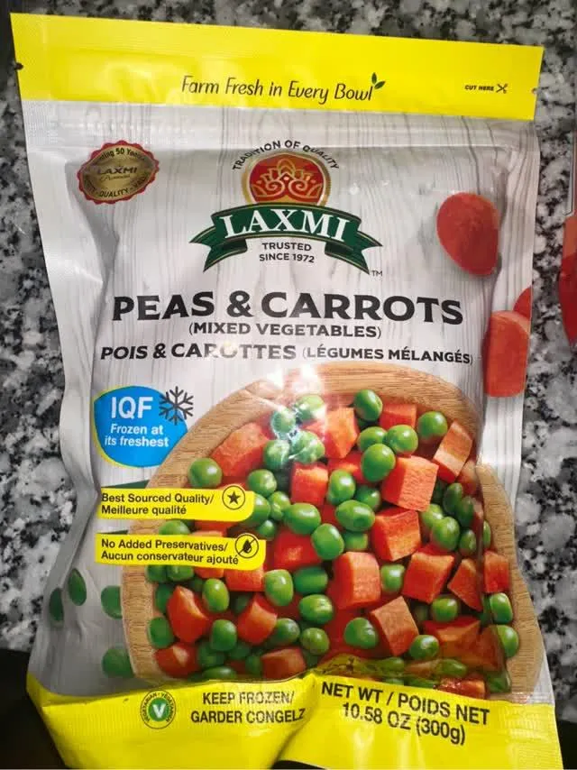 Laxmi Frozen Peas & Carrots 300 GM