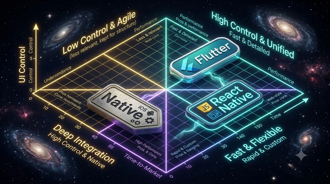 Choosing Between React Native, Flutter, and Native: A Founder's Guide to Mobile App Development in 2026