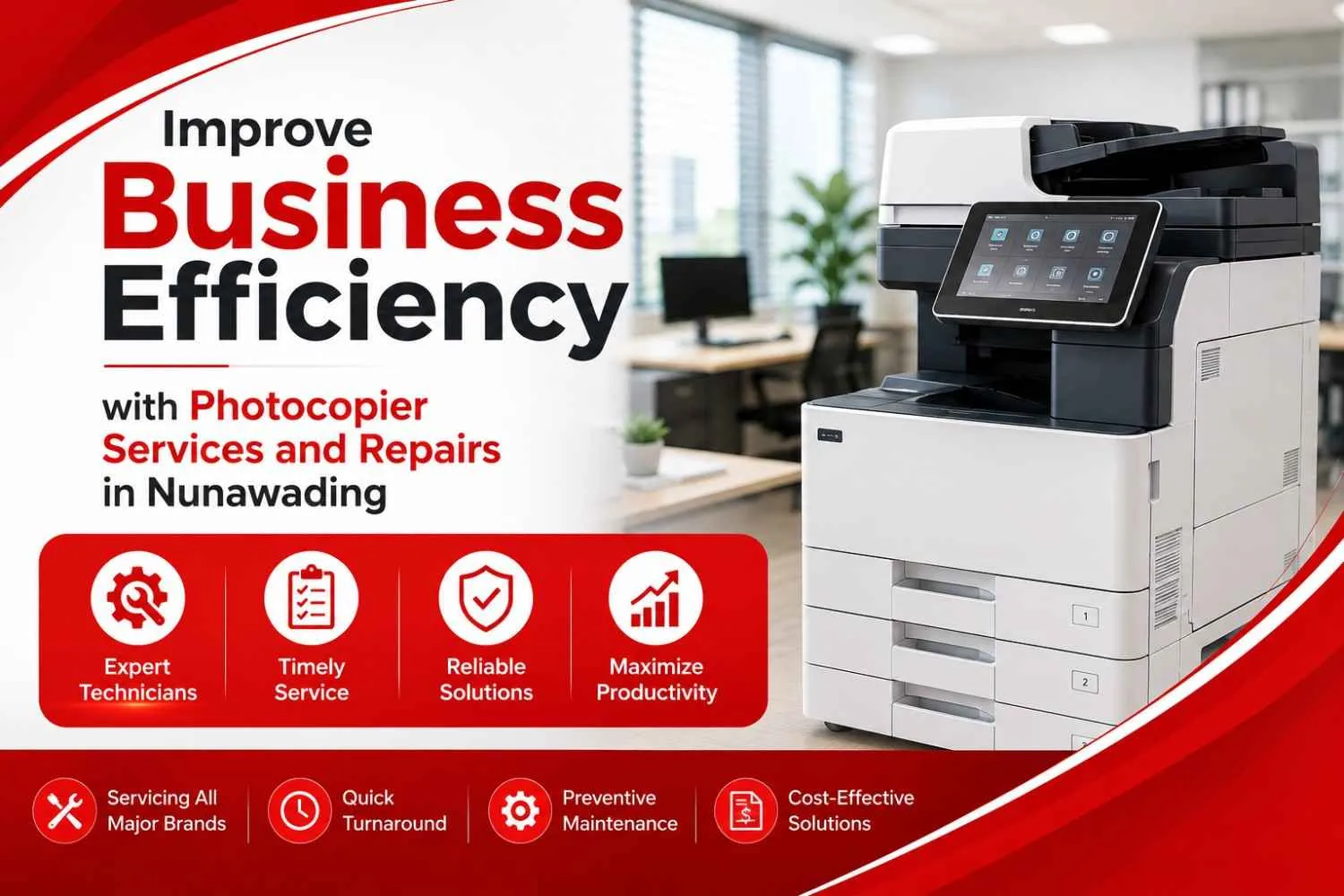Improve Business Efficiency with Photocopier Services and Repairs in Nunawading